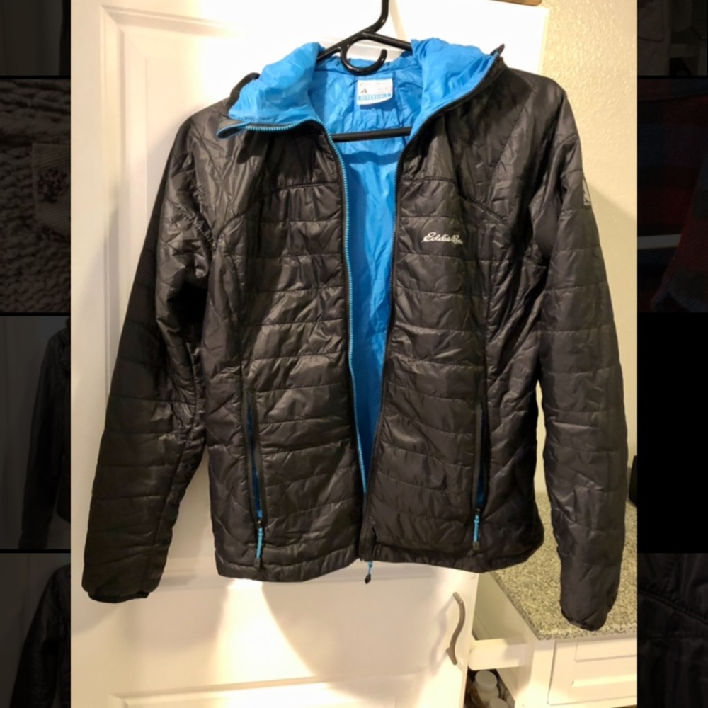 Eddie Bauer reversible skinny down puffer